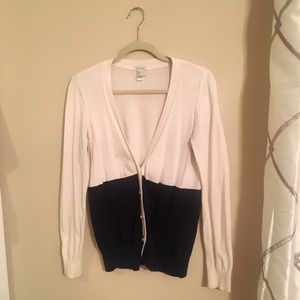 Navy and White Forever 21 Comfy Cardigan